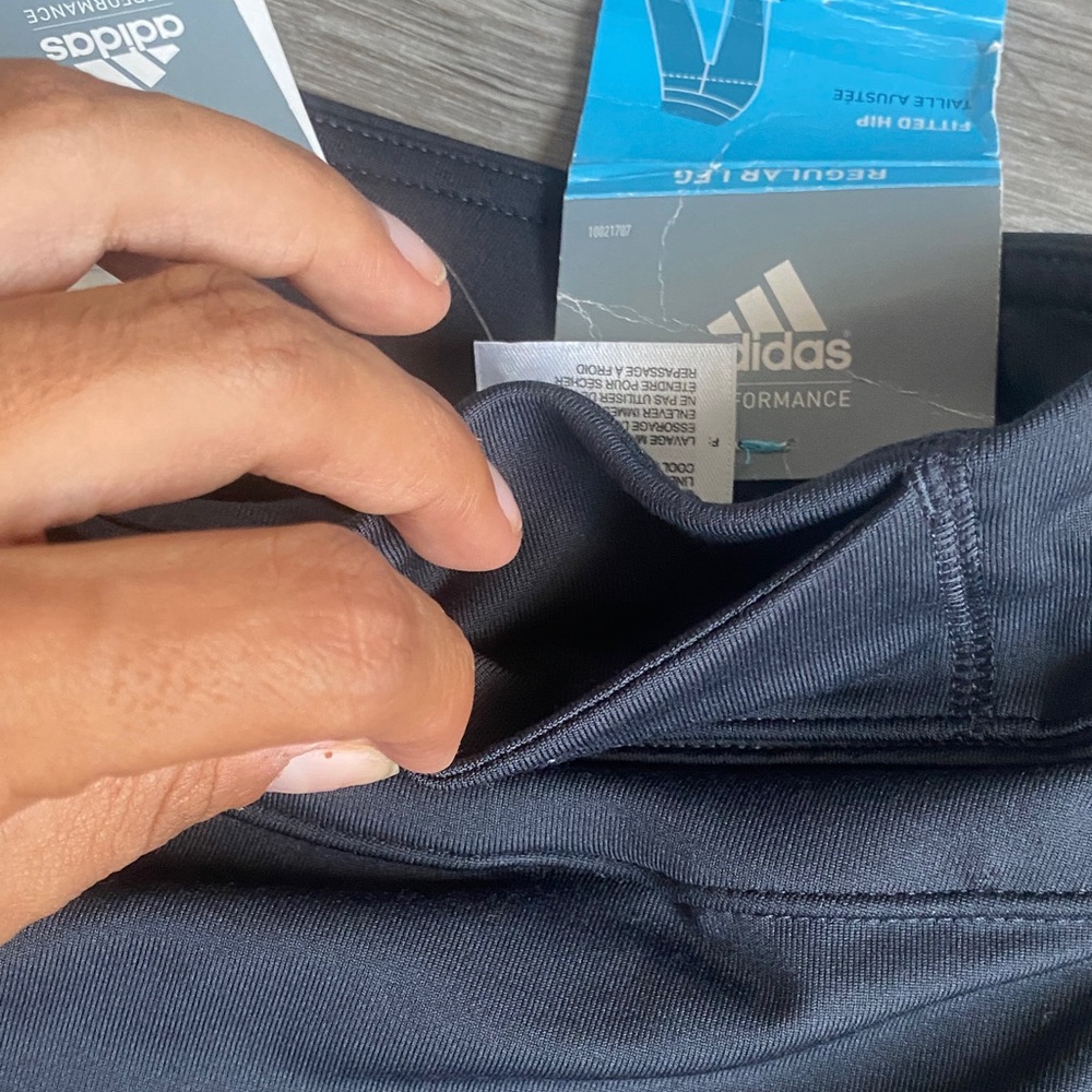 NWT Adidas Charcoal Performance Leggings - Picture 9 of 10